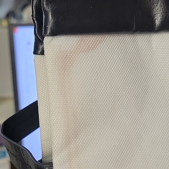 Calvin Klein Black & White Tote Bag 13" x 6" x 15" Straps are 20" - Picture 12 of 13